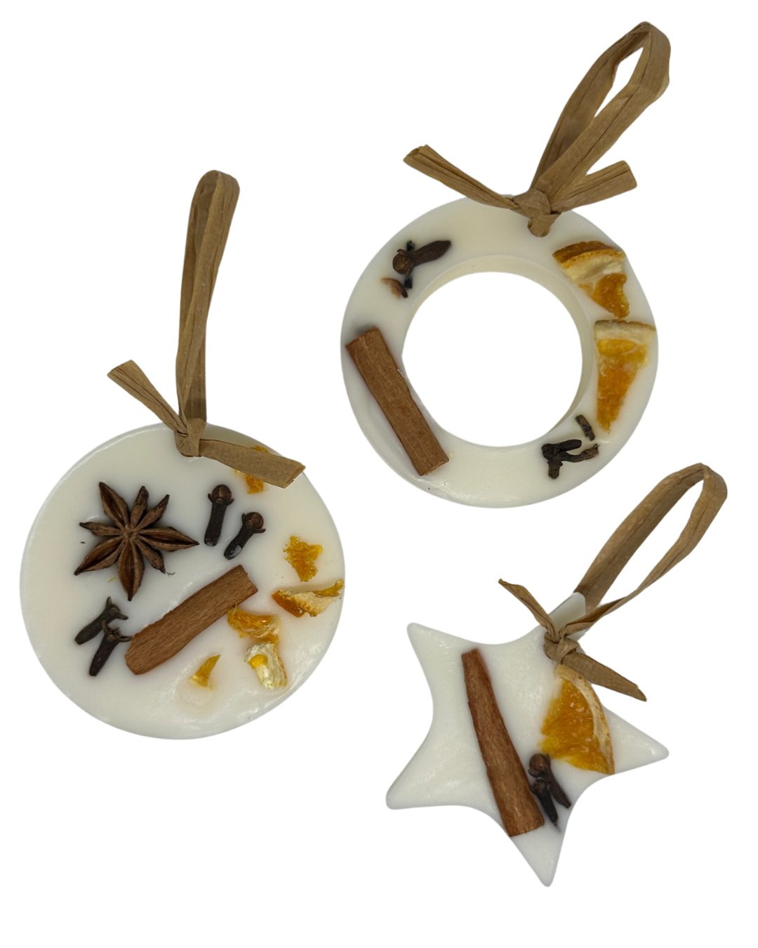 Star Design | Christmas Spice Scented Tree Decoration Soy Wax Melt | Christmas Spice