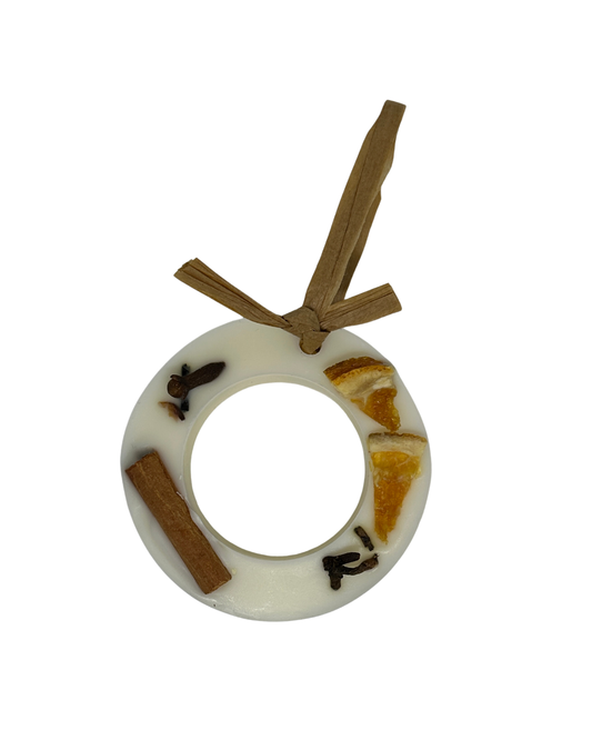 Wreath Design  | Christmas Spice Scented Tree Decoration Soy Wax Melt| Christmas Spice