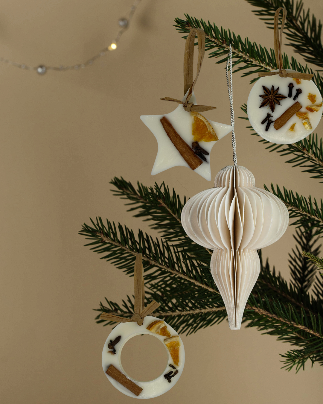 Star Design  | Christmas Spice Scented Tree Decoration Soy Wax Melt | Christmas Spice